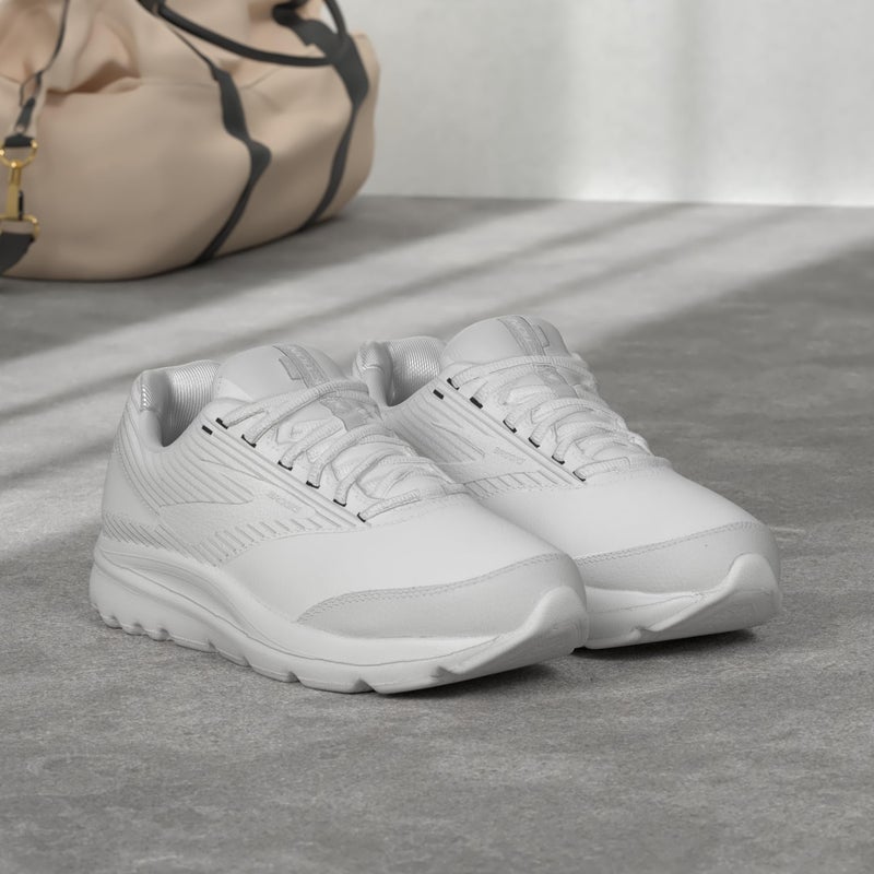 Brooks Women's Addiction Walker 2 Walking Shoe - White/White - 6 Wide - Image 2